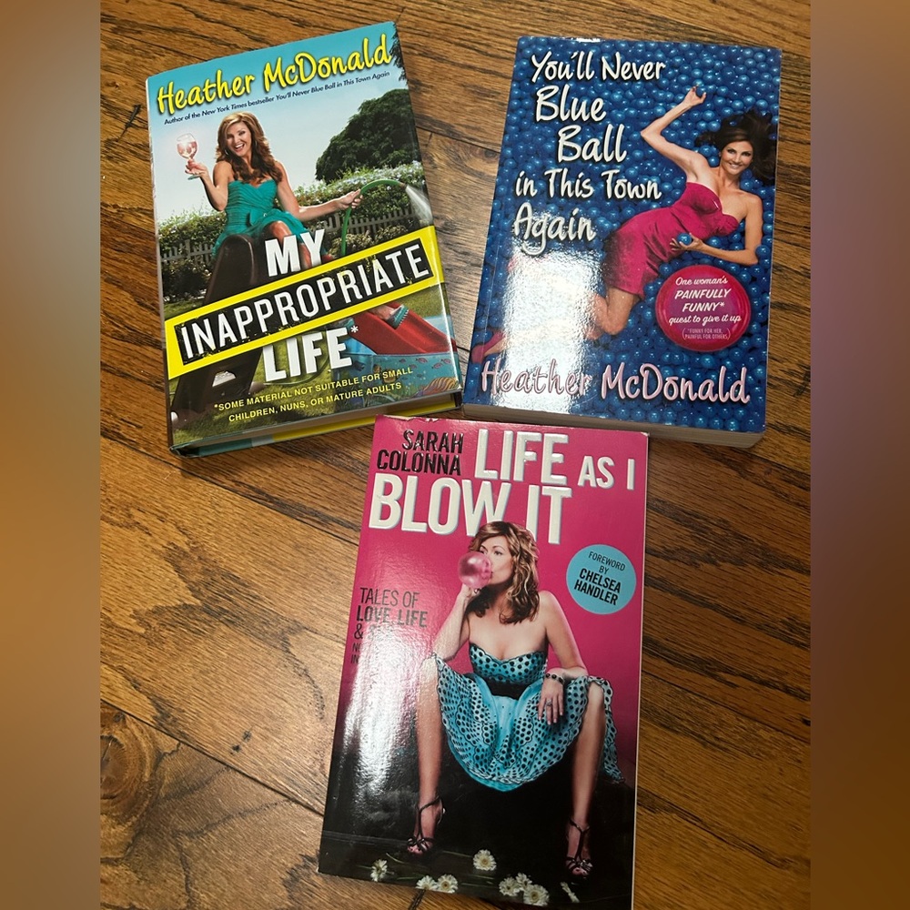 Set of Three Humorous Books by Heather McDonald and Sarah Colonna